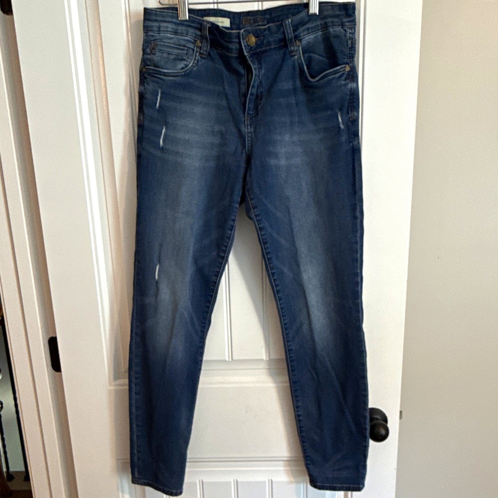 KUT from the Kloth Women's Skinny Jeans Blue Medium Wash Stretch 10S